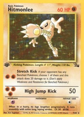 Hitmonlee - 7/62 - Holo Rare - 1st Edition